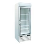 فريزر رأسي 1 باب زجاج أبيض سعة 578 لتر